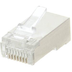 Datacom RJ45, CAT5E, STP, 8p8c, árnyékolt, lanko, vezetékre, 10-pack kép