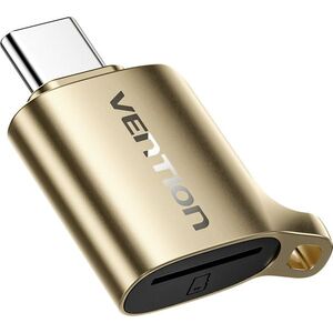 Vention USB 3.0 Type-C MicroSD Card Reader Gray Zinc Alloy Type kép