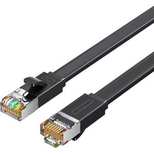 Vention Flat Cat.7 Ethernet Patch Cable 1.5M Black kép
