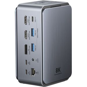 Vention USB-C to DP/HDMI*2/USB 3.2 Gen 2 Type-C/USB 3.2 Gen 2 Type-A*2/USB 2.0/USB 2.0-C/SD/TF/RJ45/ kép