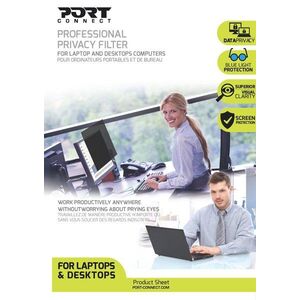 PORT CONNECT Privacy Filter 2D 16'' 16: 10, fekete kép