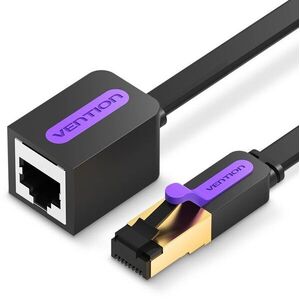 Vention Flat Cat.7 Extension Patch Cable 1m, fekete kép