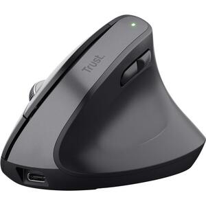 Trust BAYO+ Eco Ergonomic Wireless Mouse, fekete kép