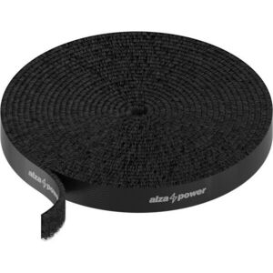 AlzaPower VelcroStrap+ Roll, 5 m - fekete kép