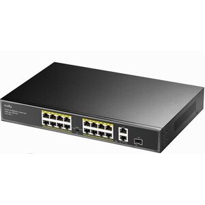 CUDY 16-Port 10/100M PoE+ Switch with 1Gigabit Uplink and 1 Gigabit Combo SFP Port 200W kép