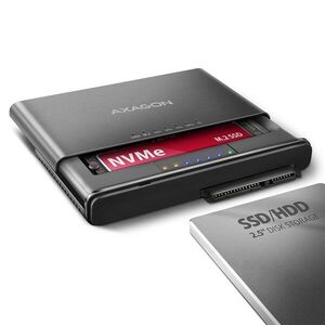 AXAGON ADSA-CC, NVMe M.2 SSD & SATA 2.5"/3.5" SSD/HDD CLONE MASTER 2 adapter, USB-C 10 Gbps kép