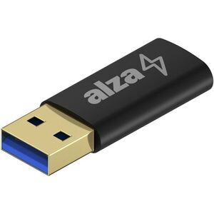 AlzaPower USB-A (M) to USB-C (F) 3.2 15W 5Gbps, fekete kép