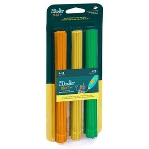 3Doodler ECO-PCL Start+ 3D toll utántöltő 75 db - narancsszín, sárga, zöld kép