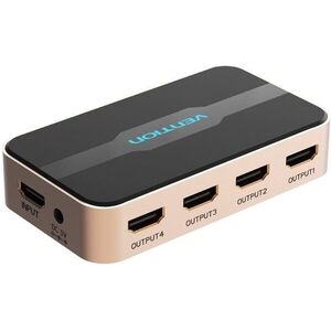 Vention 1 In 4 Out HDMI Splitter 4K@30Hz Gold Aluminum Alloy Type kép