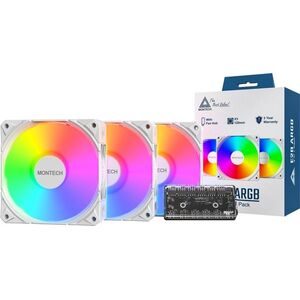 Montech E28 ARGB 3in1 Pack, White kép