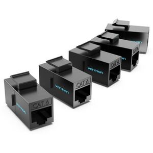 Vention Cat.6 UTP Keystone Jack Coupler 5 Pack Black kép