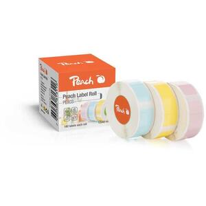 PEACH PE101 12× 40 mm, 3× 180 db, kék, sárga és rózsaszín kép