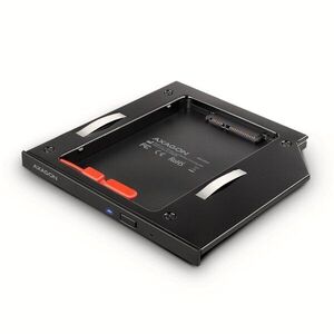 AXAGON RSS-CD09, ALU caddy for 2, 5" SSD/HDD into 9, 5mm laptop DVD slot, screwless. LED kép
