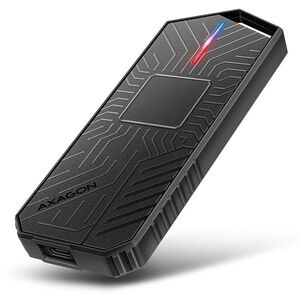 AXAGON EEM2-GAM, screwless GAME M.2 enclosure for NVMe + SATA SSD, USB-C 10Gbps kép