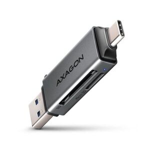 AXAGON CRE-DAC MINI Card Reader SD / microSD, UHS-I, SUPERSPEED USB-A + USB-C kép