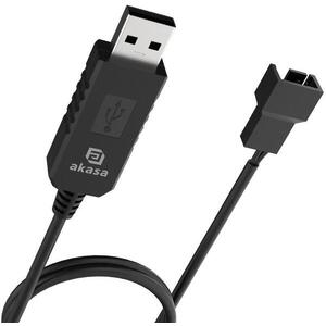 AKASA 5V to 12V DC Step-Up Voltage Converter Cable for USB to 3-Pin & 4-Pin PC Fan kép