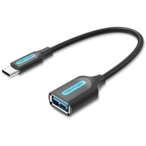 Vention USB-C 3.2 Gen 1 (M) to USB-A (F) OTG Cable 0.15M Black PVC Type kép