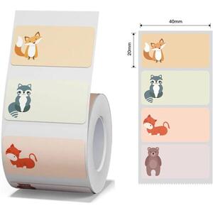 Niimbot T 40x20mm 320 db, állatos - B21, B21S, B3, B1S, B3, B1S kompatibilis kép