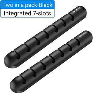 Vention 7 Ports Desktop Cable Manager Black 2 Pack kép