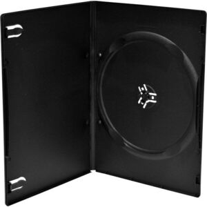 MediaRange box: 1 DVD 7 mm slim, 100 db, fekete kép