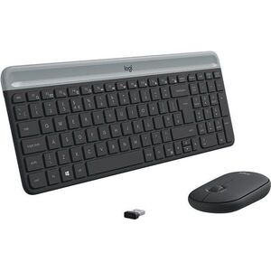 Logitech Slim Wireless Combo MK470 Graphite - US INTL kép