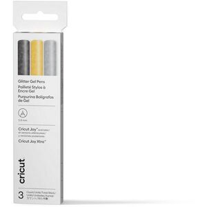 Cricut Joy Medium Point Gel Pen Set 3-pack (Glitter Black, Gold, Silver) kép
