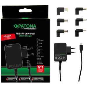 PATONA ntb UNI 65W PD USB-C + 6 konnektor kép