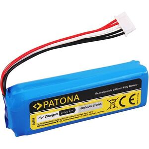 PATONA akkumulátor JBL Charge 3 /2016+/ 6000mAh 3, 7V Li-Pol GSP1029102A hangszóróhoz kép