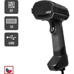Virtuos CCD 2D HT-857 Ipari vonalkódolvasó, USB, sötétszürke kép