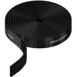 AlzaPower VelcroStrap + Roll, 1 m - fekete kép