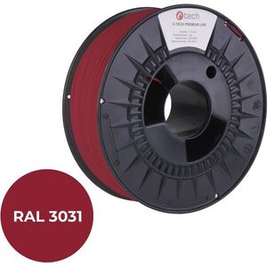 C-TECH PREMIUM LINE PLA 3D nyomtatószál, orientvörös RAL3031 kép