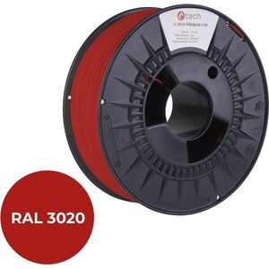 C-TECH PREMIUM LINE PETG 3D nyomtatószál, közlekedési piros RAL3020 kép