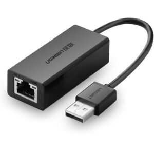 UGREEN USB 2.0 10/100Mbps Ethernet Adapter (Black) kép
