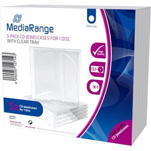 MediaRange 1 CD 10, 4 mm, 5 db, átlátszó kép