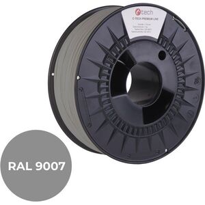 C-TECH PREMIUM LINE PLA 3D nyomtatószál, szürkealumínium RAL9007 kép