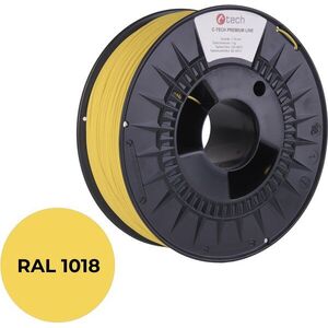 C-TECH PREMIUM LINE PLA 3D nyomtatószál, cinksárga RAL1018 kép