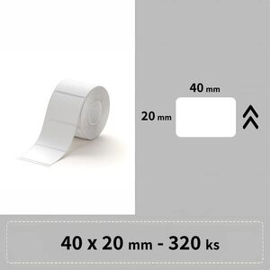 Niimbot R 40x20mm 320 db, fehér - B21, B21S, B3, B1S kompatibilis kép