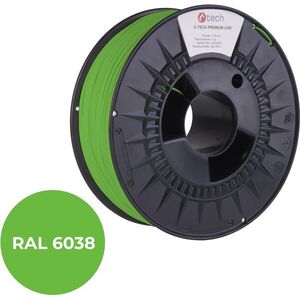C-TECH PREMIUM LINE PETG 3D nyomtatószál, zöld RAL6038 kép