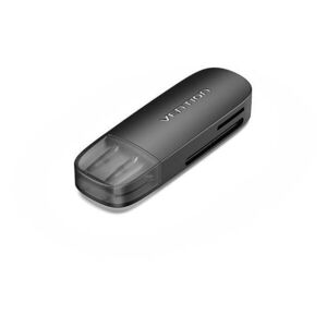 Vention 2-in-1 USB 3.0 A Card Reader(SD+TF) Black Dual Drive Letter kép