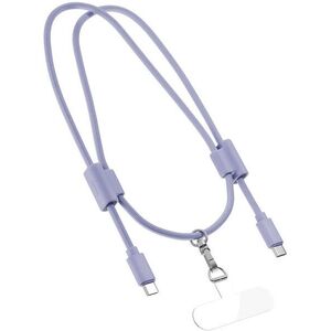 Epico telefonos kábel, USB-C USB-C - lila kép