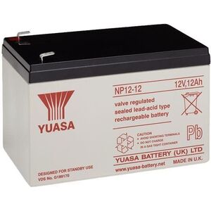 YUASA 12V 12Ah karbantartásmentes ólomsavas akkumulátor NP12-12-12 kép