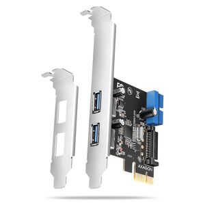 AXAGON PCEU-232RS, 2+2x USB 5Gbps port, PCIe card, SATA power, SP & LP kép