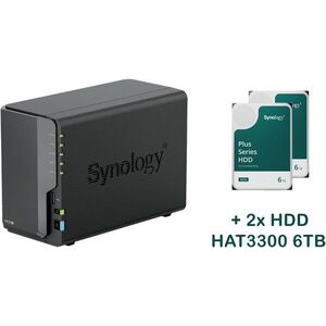 Synology DS225+ 2 × HAT3300-6T (12 TB) kép