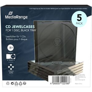 MediaRange 1 CD 10, 4 mm, 5 db, fekete kép