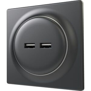 Fibaro Walli USB aljzat, matt antracit kép