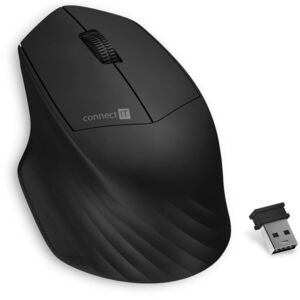 CONNECT IT Triple SmartSwitch vezeték nélküli egér, 2, 4 GHz & BT, FEKETE kép