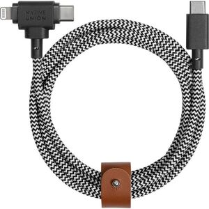 Native Union Belt Universal Cable USB-C to Lightning + USB-C - 1.5m, Zebra kép