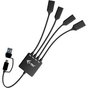i-tec USB-C/USB-A Cable HUB 4 port (2× USB-C, 2× USB-A) kép