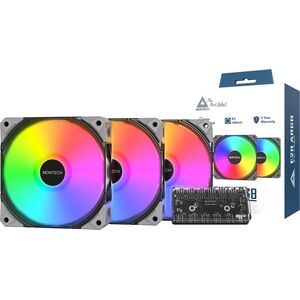 Montech E28 ARGB 3in1 Pack, Black kép