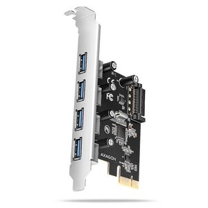 AXAGON PCEU-430RS, 4x USB 5Gbps port, PCIe card, SATA power, SP kép
